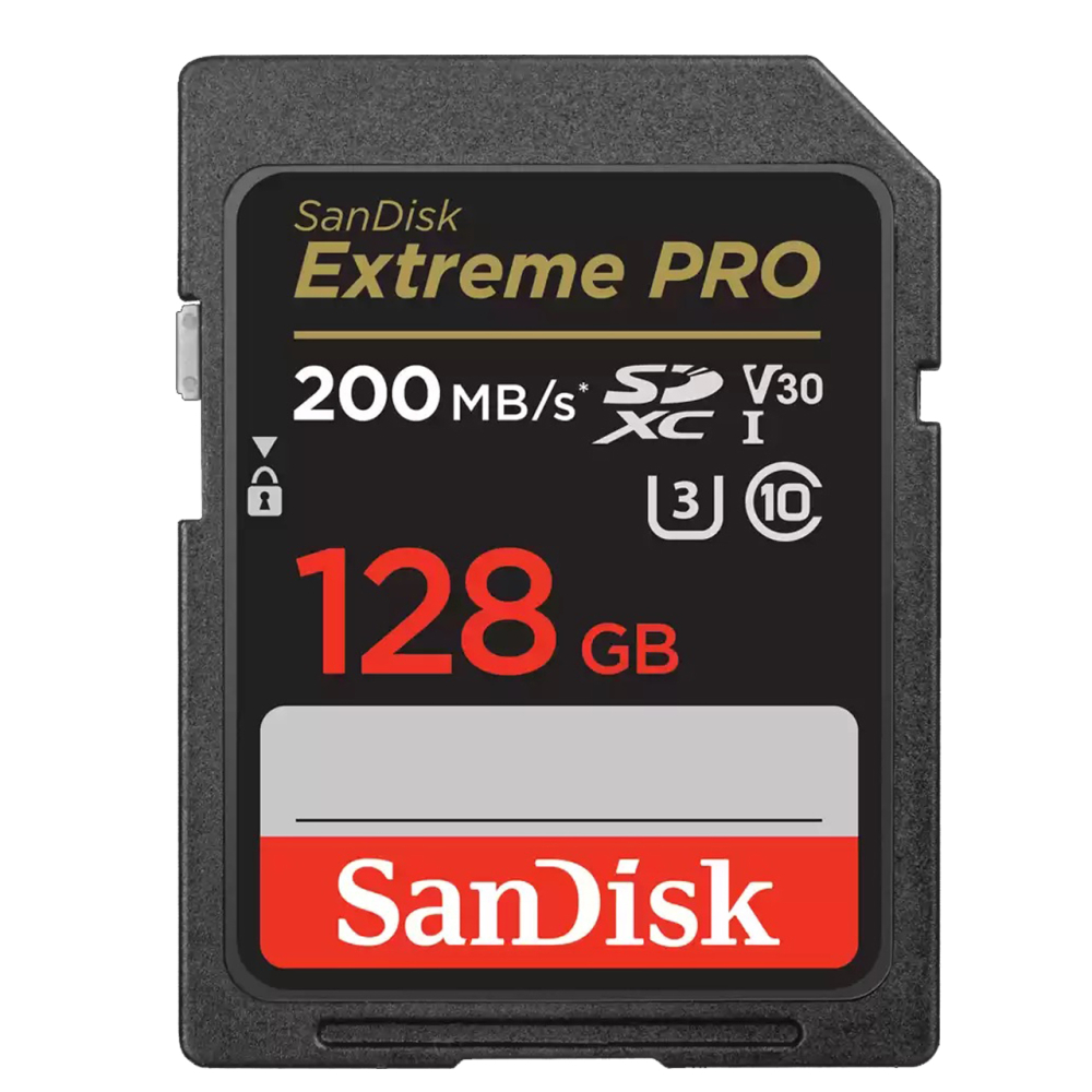 SanDisk 128GB SDXC【200MB/s】Extreme Pro UHS-I 4K U3 C10 V30 SDSDXXD-128G 相機記憶卡