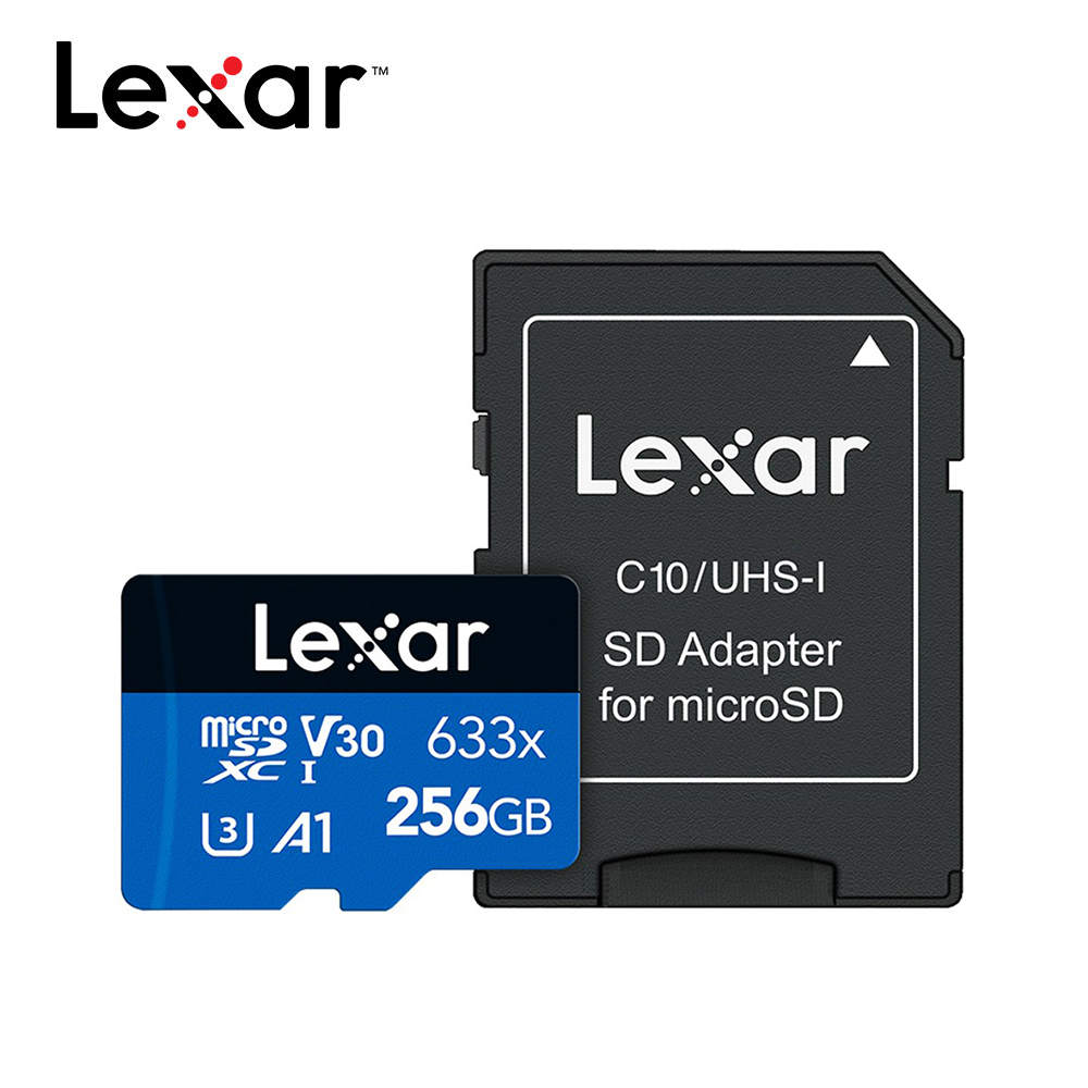 Lexar 雷克沙 633x UHS-I A1 U3 256G microSD 記憶卡