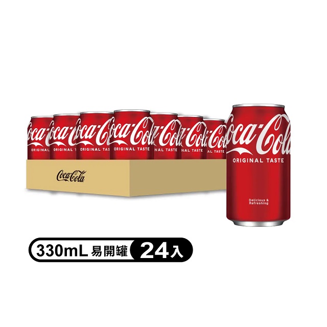 【Coca-Cola 可口可樂】易開罐330ml (24入/箱)