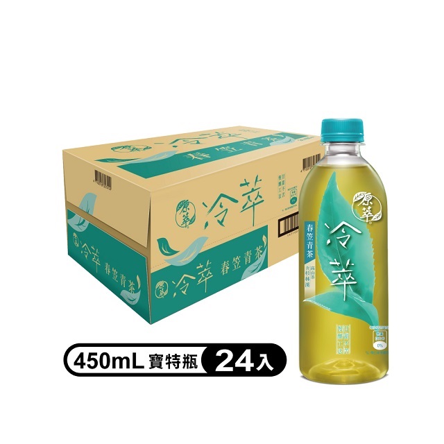 【原萃冷萃】寶特瓶450ml (24入/箱)-春笠青茶