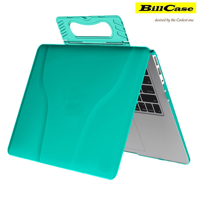 多功能 MacBook Air 13.3 吋 手提式 透氣支架保護套-晶透青
