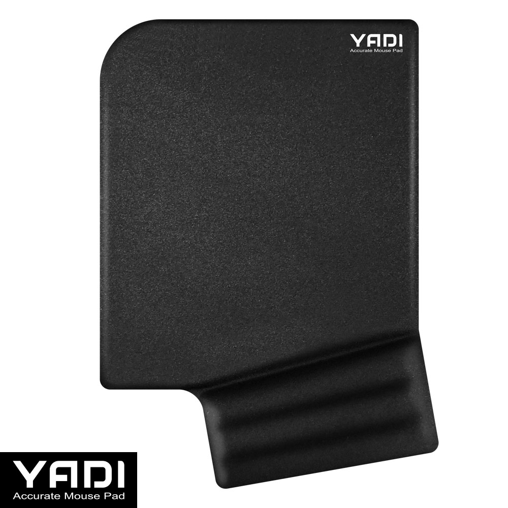 【YADI】高緩壓機能、紓壓、舒緩、護腕滑鼠墊-黑