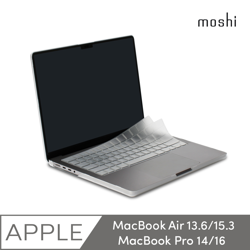Moshi ClearGuard for MacBook Pro 14/16吋 (M1) / Air 13.6吋 (M2) 超薄鍵盤膜 美版