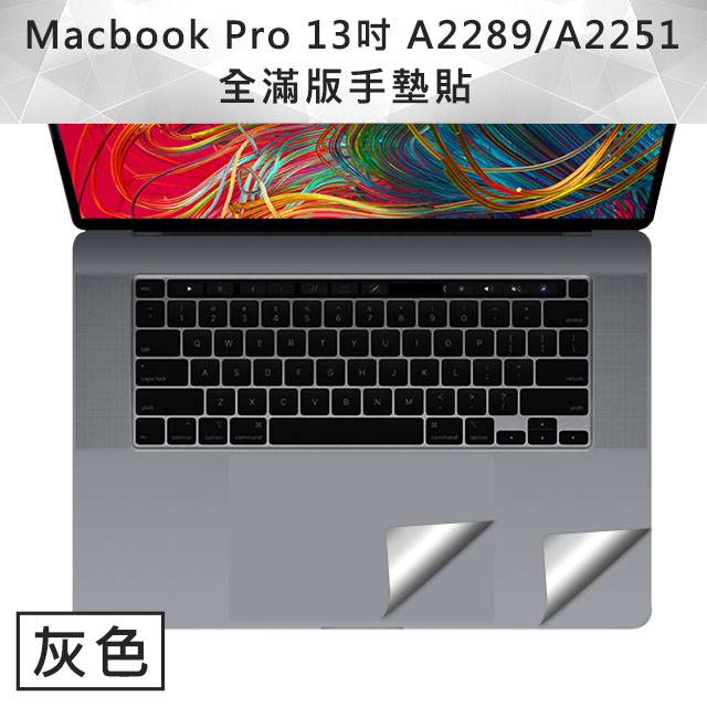 MacBook Pro 13吋 A2251/A2289手墊貼膜/觸控板保護貼 太空灰