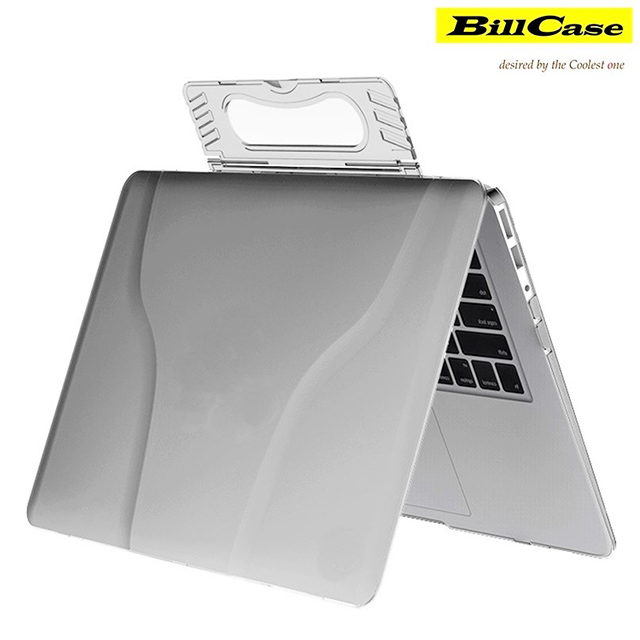 多功能 MacBook Pro 13.3 吋 手提式 透氣支架保護套-晶透白