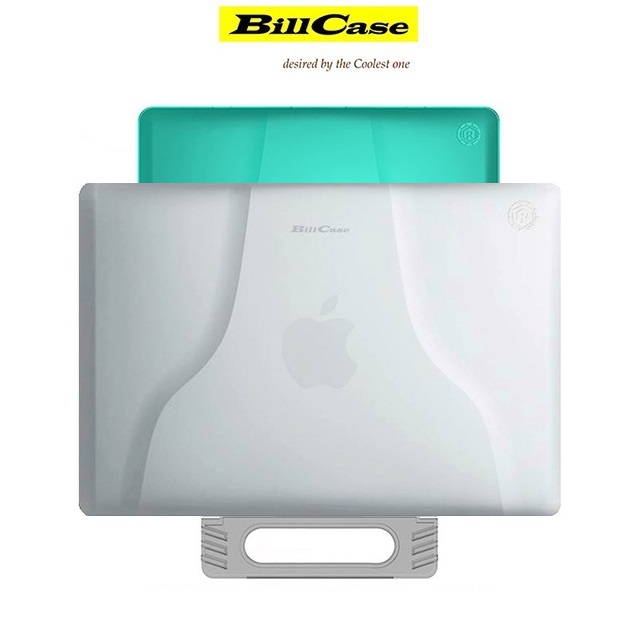 多功能 MacBook Pro 15.4 吋 手提式 透氣支架保護套-晶透白