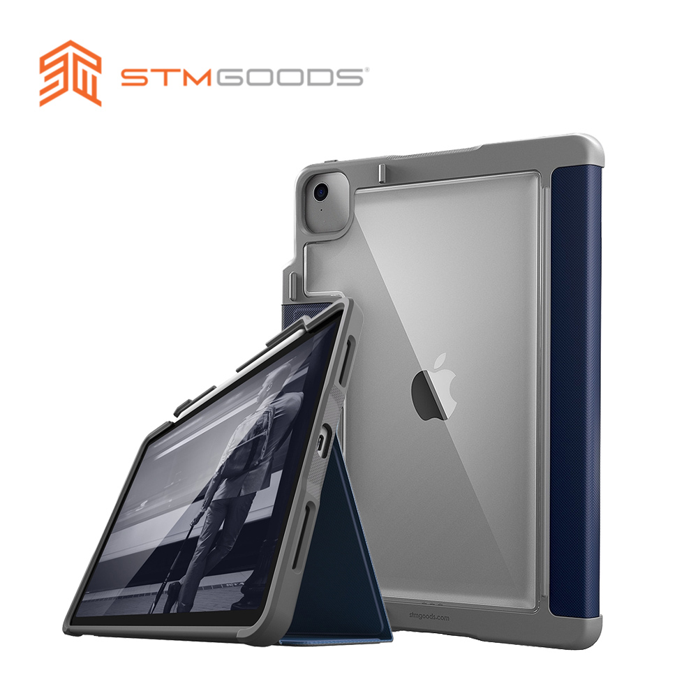 【STM】Dux Plus 系列 2020 iPad Air 10.9吋 (第四代) 軍規防摔保護殼 (深藍)