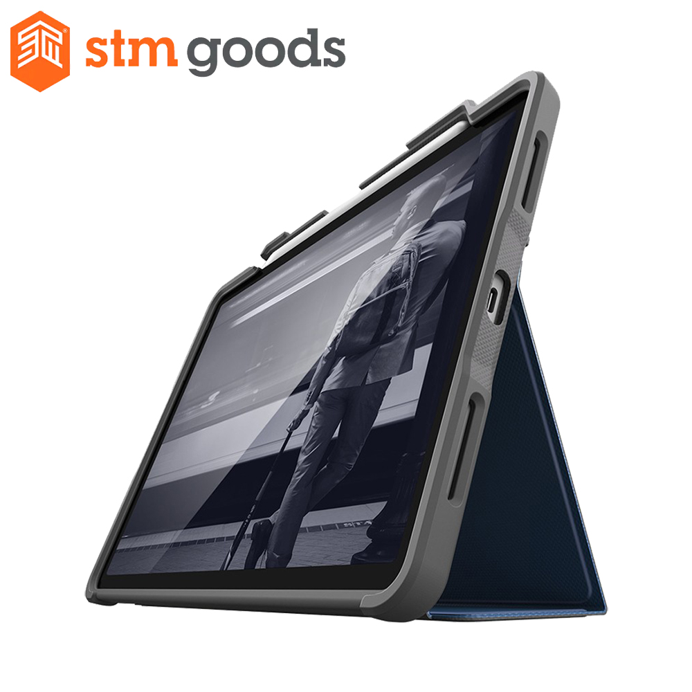 【STM】Dux Plus 系列 2020 iPad Air 10.9吋 (第四代) 軍規防摔保護殼 (深藍)