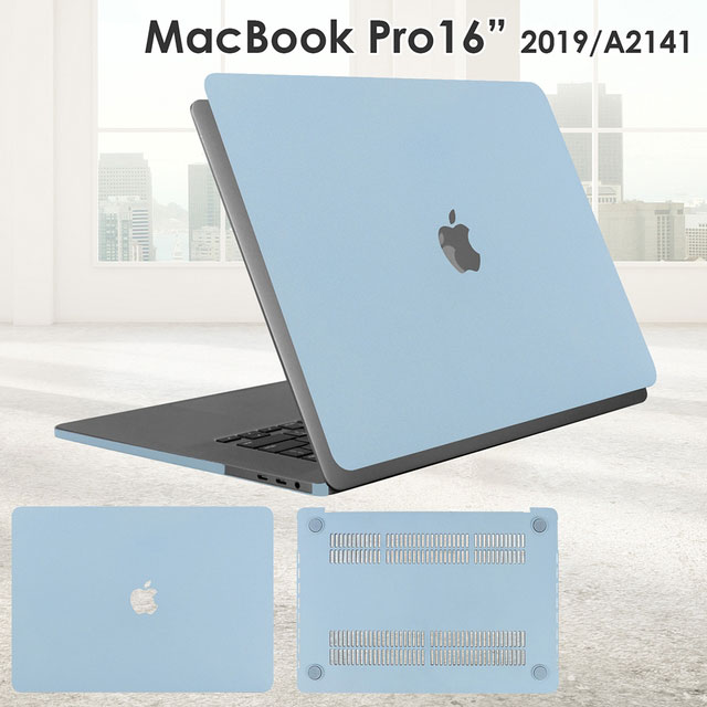 Apple Macbook Pro 16吋 (2019)專用 霧面流沙保護殼-藍灰