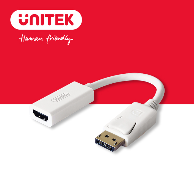 UNITEK DisplayPort轉HDMI轉換器(4K)
