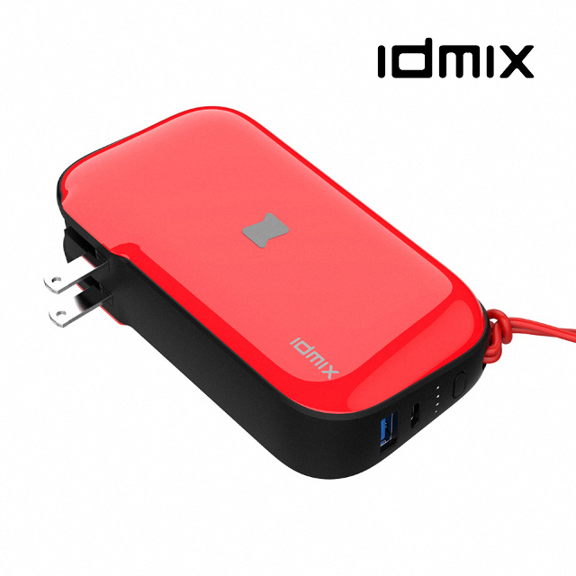 idmix MR CHARGER 10000 CH06 無線充電行動電源-紅
