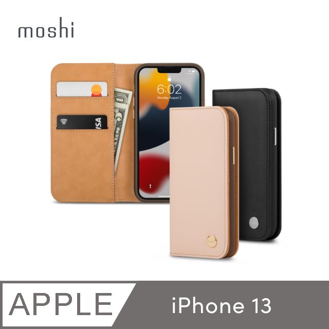 Moshi Overture for iPhone 13 磁吸可拆式卡夾型皮套