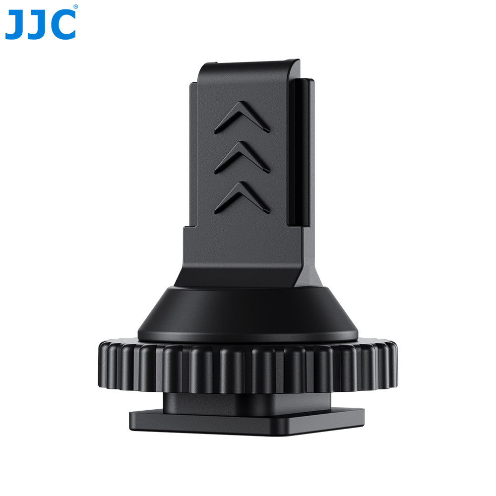 JJC相機熱靴裝上DJI大疆Mic 2無線麥克風用冷靴轉接底座HC-DM2(底1/4吋螺孔,可接三腳架.自拍棒)