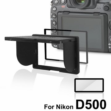 LARMOR V金屬邊框防爆鋼化玻璃相機保護貼-NIKON D500 專用