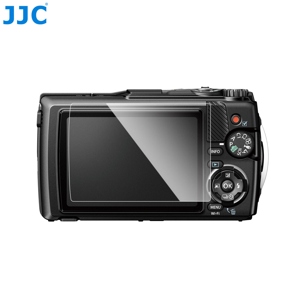 JJC副廠Olympus即OM鋼化9H玻璃GSP-TG保護貼適TG-7保護膜TG-6 TG-5螢幕貼TG-4 TG-3(防刮防汙)