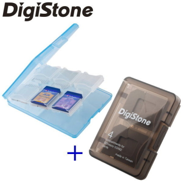 DigiStone 多功能記憶卡收納盒12片裝(藍色) + 4片裝(黑色)
