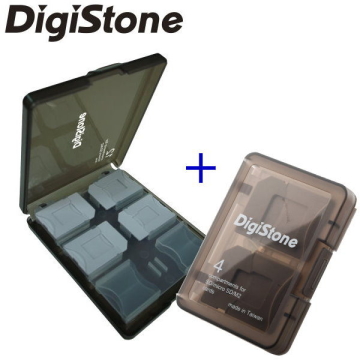 DigiStone 多功能記憶卡收納盒12片裝(黑色) + 4片裝(黑色)