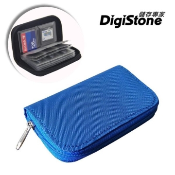 DigiStone 22片裝多功能記憶卡收納包(18SD+4CF)-藍X1P