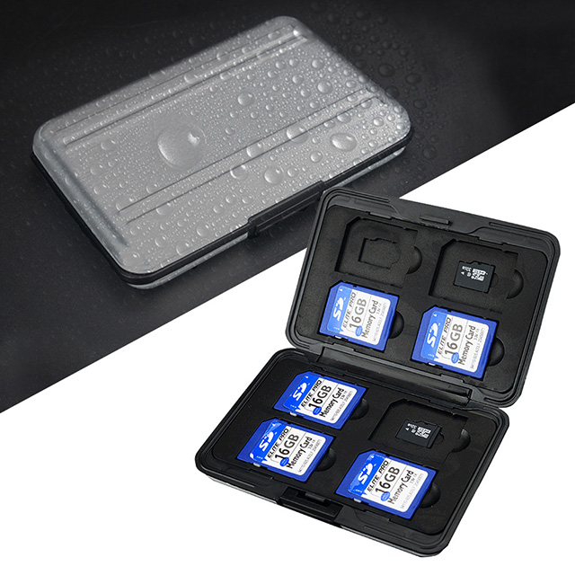 3D Air 防丟失防水防塵SD/TF記憶卡收納盒-16片裝 (銀色)