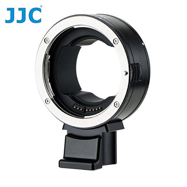JJC佳能Canon副廠光圈快門自動對焦控制環鏡頭轉接環CA-EF_RF(具電子接點晶片,相容Canon原廠EF-EOS R)