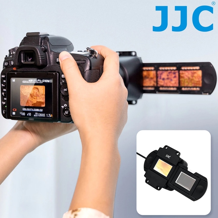 JJC拷貝翻拍底片35mm幻燈片數位化LED補光燈支架組FDA-LED1(支架相容Nikon原廠底片數位化連接器ES-2)