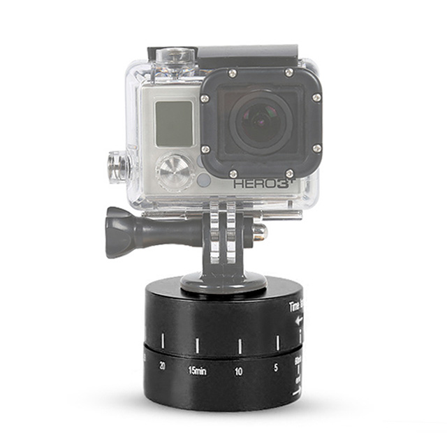 3D Air GoPro/相機/微單/手機360度旋轉便攜攝影延時雲台 (黑色)