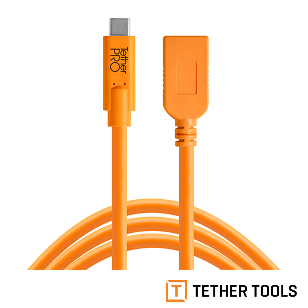 Tether Tools CUCA415-ORG Pro 傳輸線USB-C TO USB A延長線 公司貨
