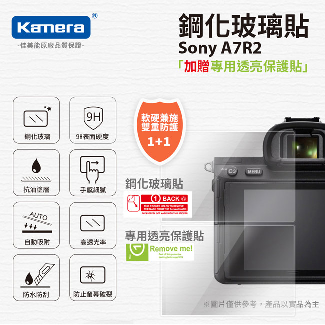 Kamera 9H鋼化玻璃保護貼 for Sony A7R2 α7R II