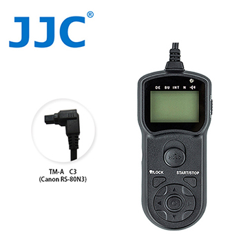 JJC TM-A 液晶定時快門線 C3(相容Canon RS-80N3)