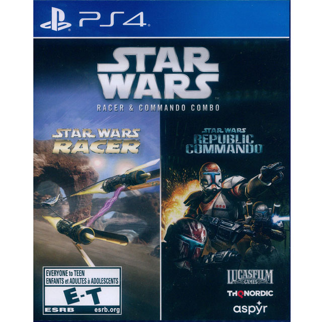 PS4《星際大戰極速飛梭與突擊隊組合Star Wars Racer and Commando Combo》英文美版