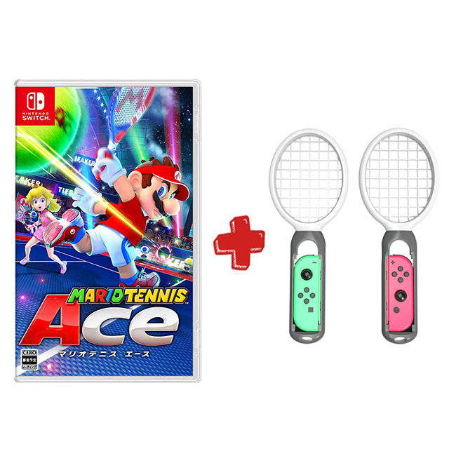 Nintendo Switch 瑪利歐網球 王牌高手 中文版+網球王牌高手 副廠網球拍