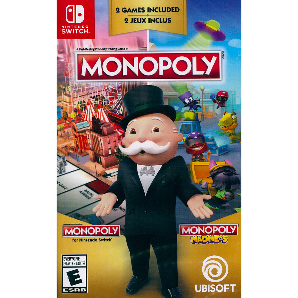 NS Switch《地產大亨瘋樂中文版+地產大亨一代英文版 Monopoly Madness + Monopoly》中英文美版