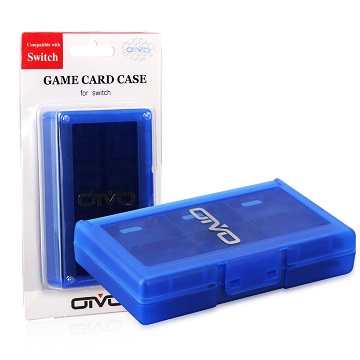 Nintendo Switch 遊戲卡夾收納盒 24入 藍色