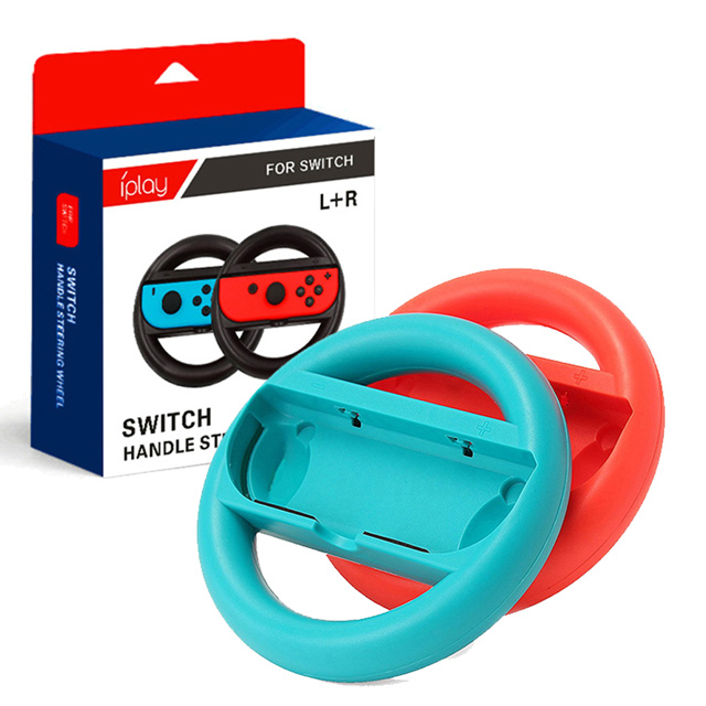 【Nintendo 任天堂】Switch 副廠Joy-Con賽車手把方向盤 (2入)