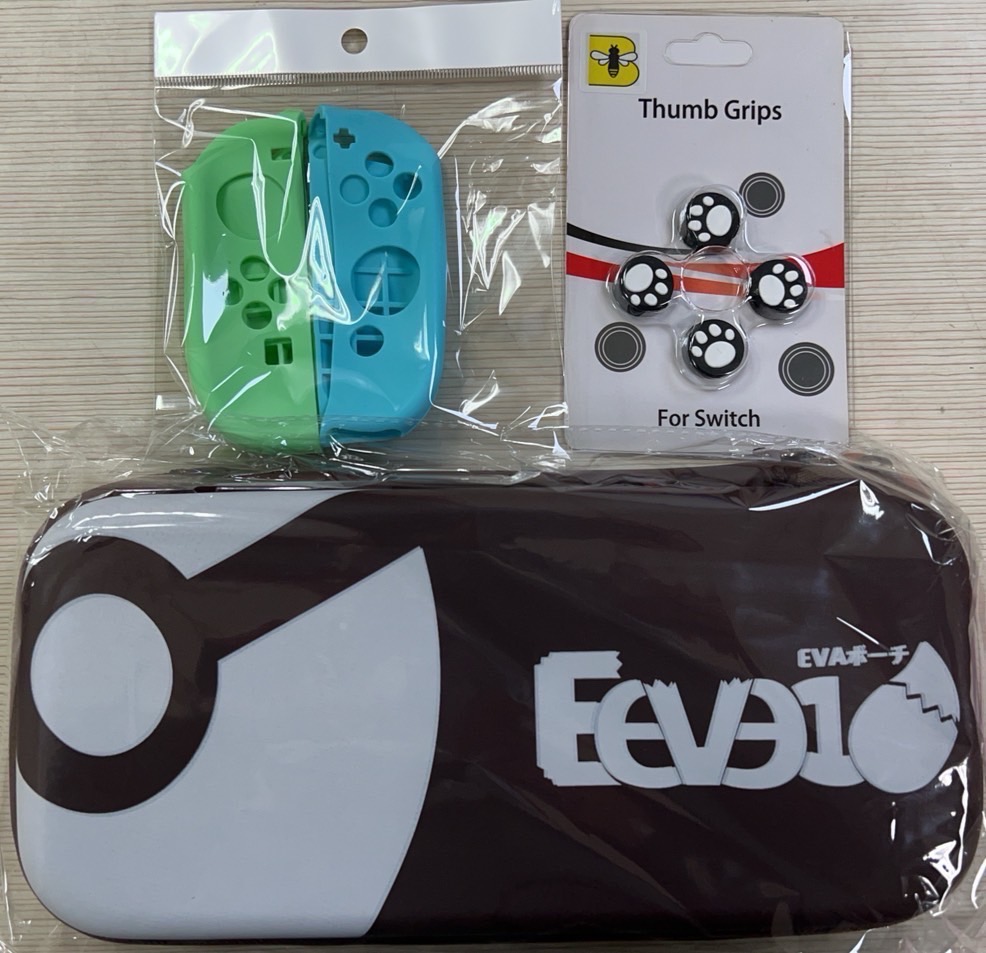 NS Switch EVA收納包+Joy-Con 矽膠套+Joy-Con 貓掌類比套