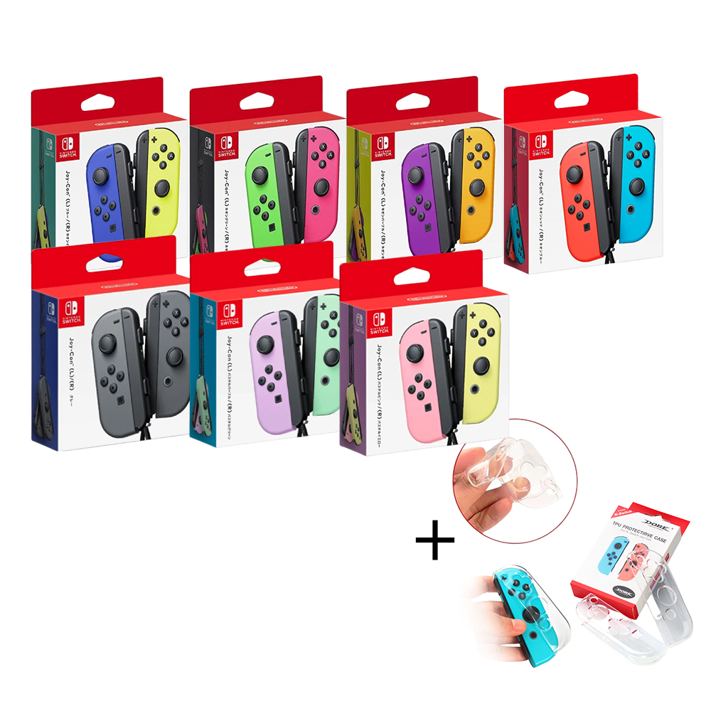 Nintendo 任天堂 Switch 原廠 Joy-Con控制器 手把+軟式保護套(台灣公司貨)
