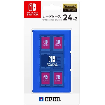 Nintendo Switch 原廠 卡帶盒24片裝 藍色 HORI NSW-026