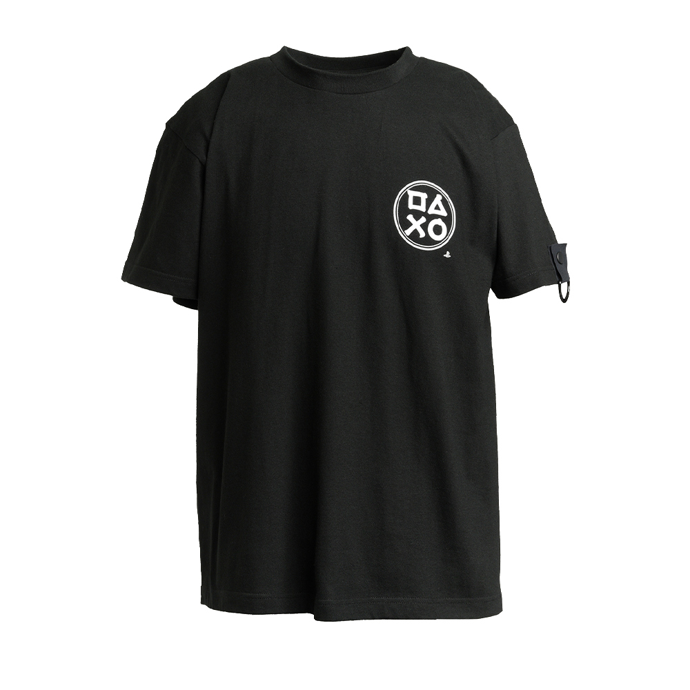 PlayStation筆觸印刷T恤(B)-黑