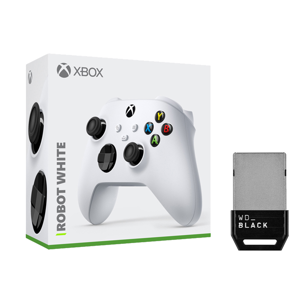 Xbox 無線控制器(冰雪白) + WD_BLACK™ C50 512G 擴充卡