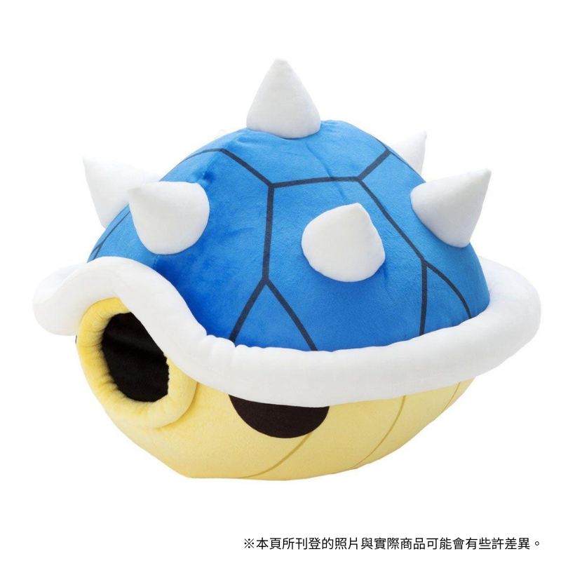 Takara Tomy 瑪利歐賽車 刺刺龜殼抱枕 藍色龜殼 絨毛玩具 玩偶娃娃