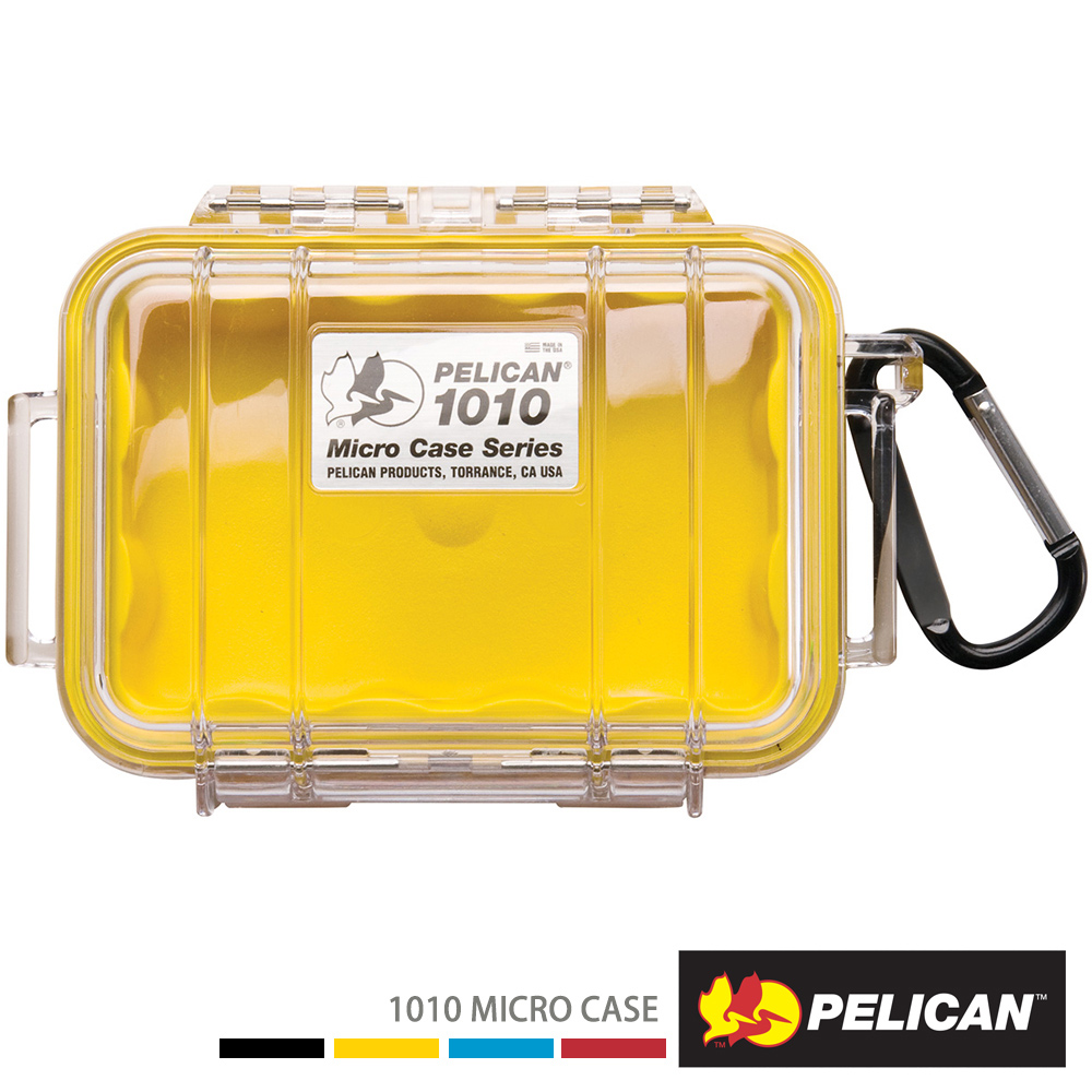 PELICAN 1010 微型防水氣密箱-透明(黃)