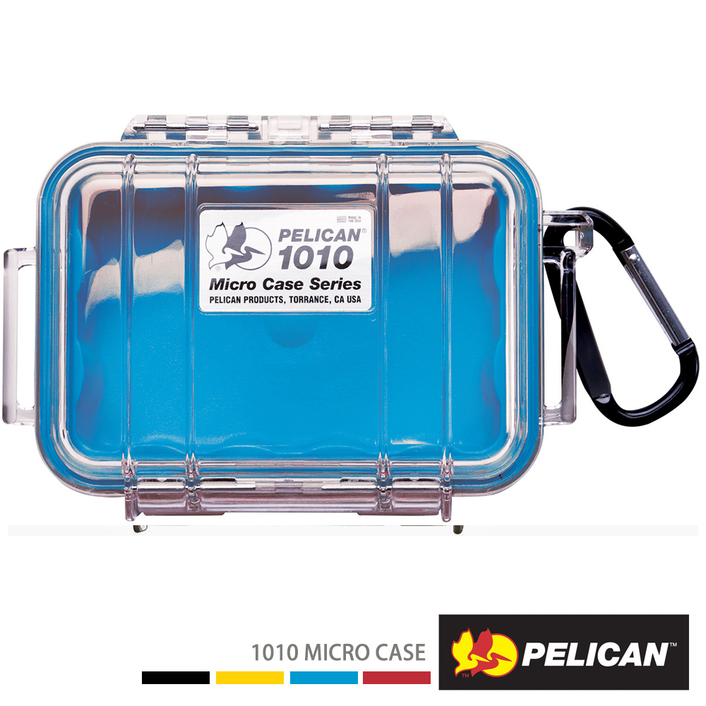 PELICAN 1010 微型防水氣密箱-透明(藍)