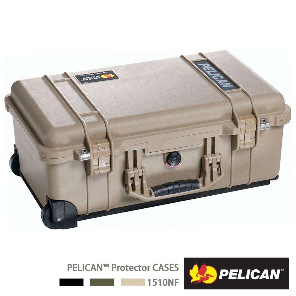PELICAN 1510 輪座拉桿氣密箱-空箱(沙漠黃)