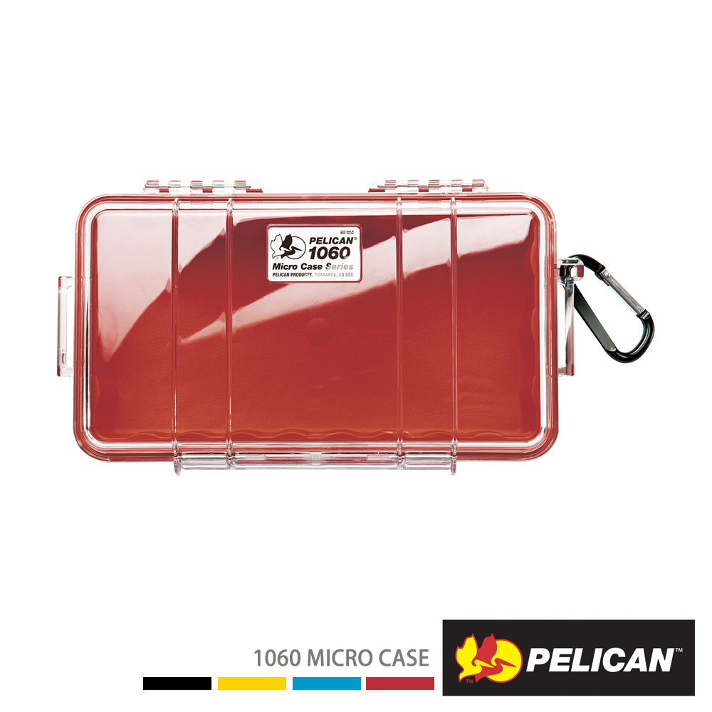 PELICAN 1060 微型防水氣密箱-(透明紅)