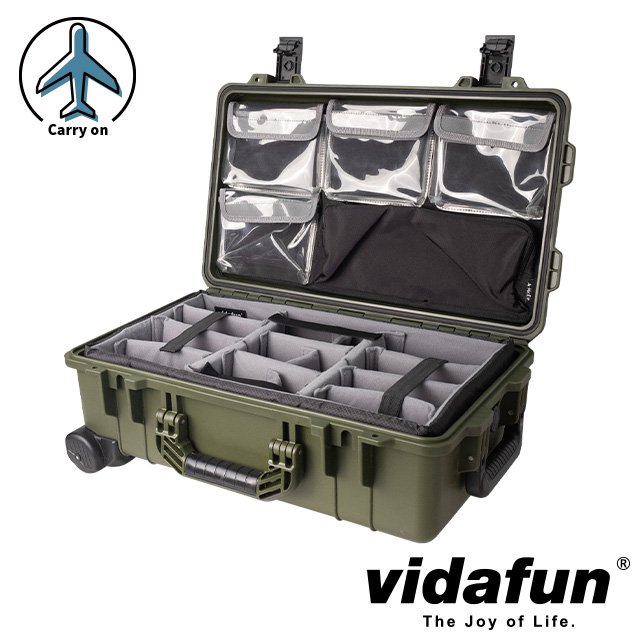 Vidafun V22GB-INDG-2211 綠黑色防水氣密箱
