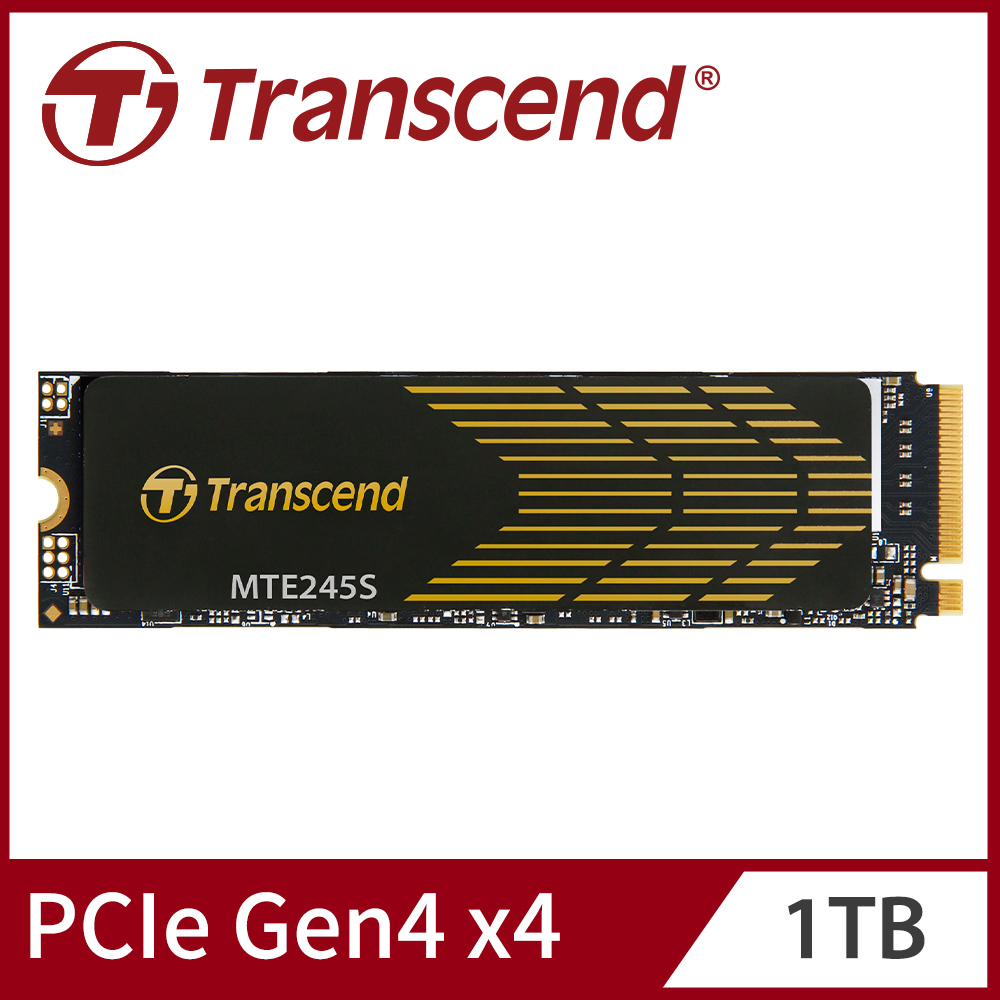 Transcend 創見 MTE245S M.2 2280 PCIe Gen4x4 1TB SSD固態硬碟 (TS1TMTE245S)