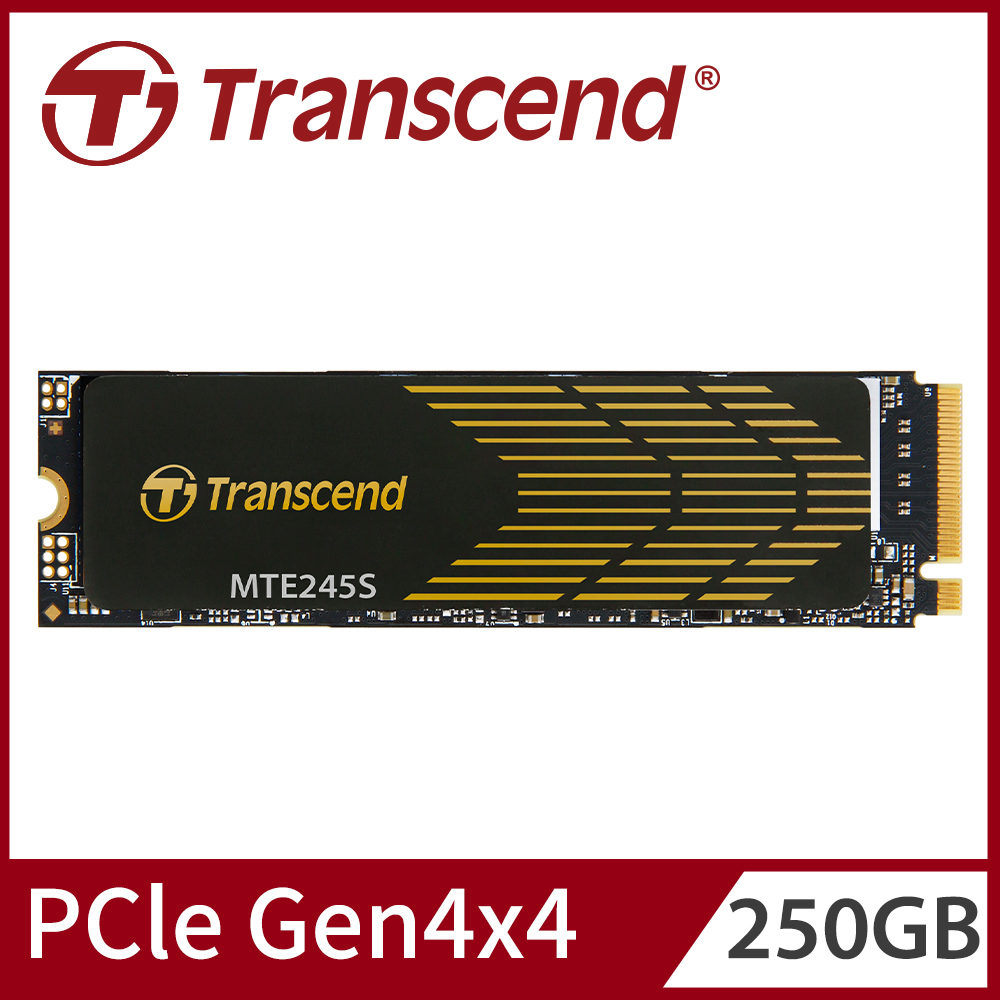 Transcend 創見 MTE245S M.2 2280 PCIe Gen4x4 250GB SSD固態硬碟 (TS250GMTE245S)