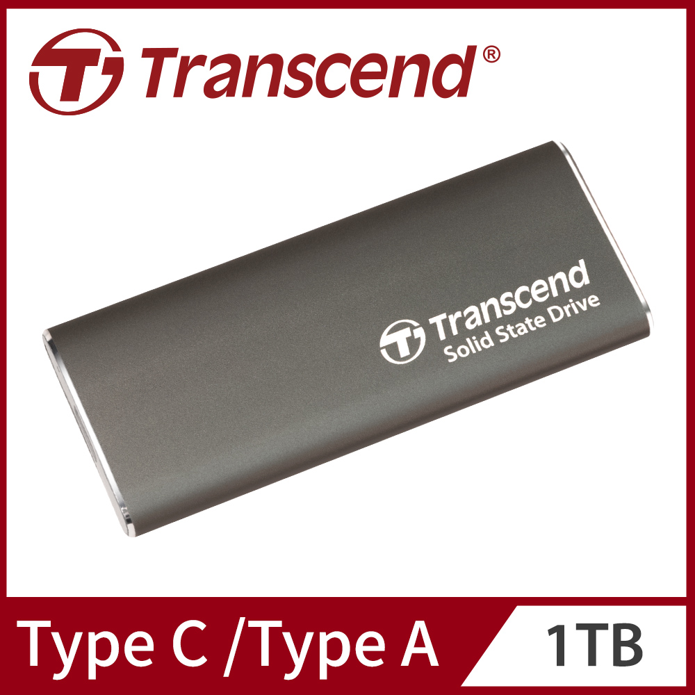 Transcend 創見 ESD265C 1TB USB3.1/Type C 雙介面行動固態硬碟 (TS1TESD265C)