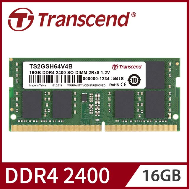 Transcend 創見 16GB TSRam DDR4 2400 筆記型記憶體(TS2GSH64V4B)
