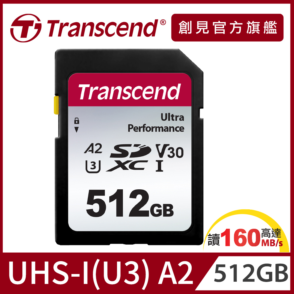 Transcend 創見 SDC340S SDXC UHS-I U3 (V30/A2)512GB記憶卡(TS512GSDC340S)